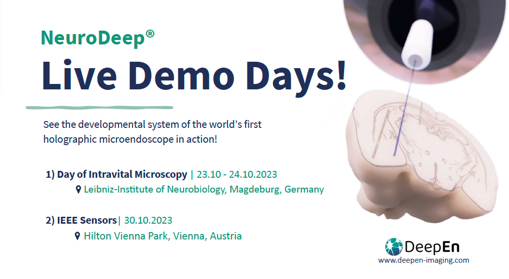 See NeuroDeep® in action at 2 Demo Days in October