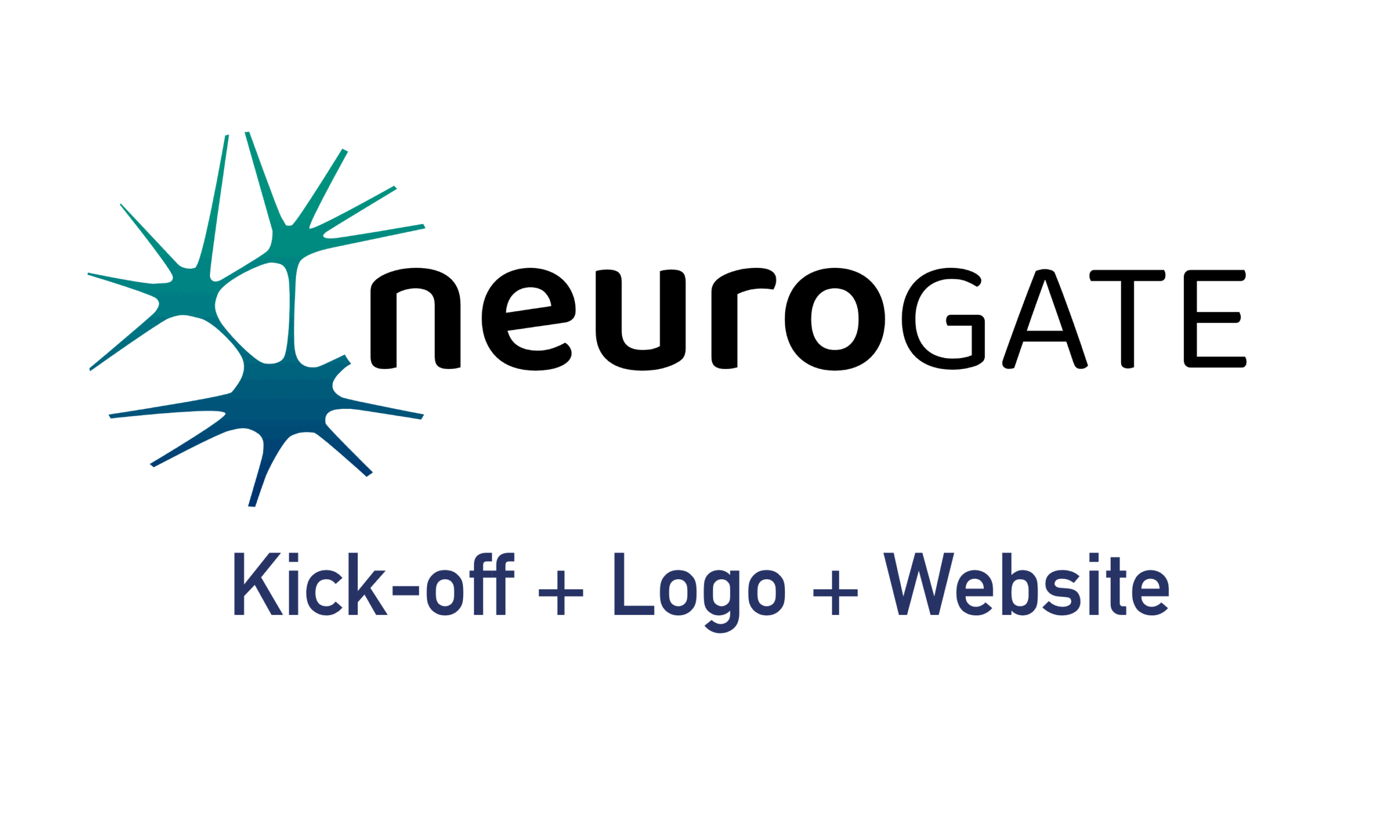 NEUROGATE logo with the text “Kick-off + Logo + Website” marking the start of the EU-funded EIC Transition project led by DeepEn and partners.